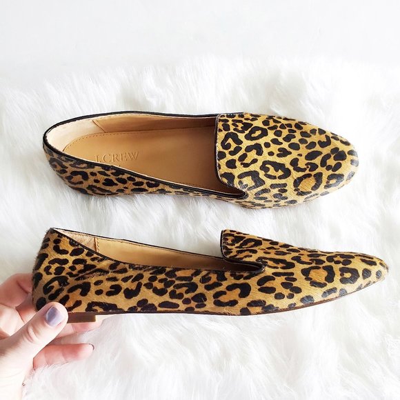 leopard smoking loafers